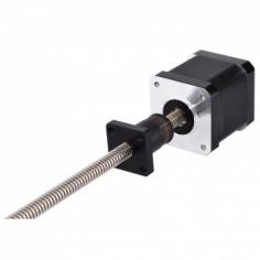 The working principle of the linear stepper motor is to engage the screw with the nut and use a certain method to prevent the screw nut from rotating relative to each other, thereby causing the screw to move axially.