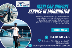 Our leading team of service providers at Mornington Peninsula Transit can offer timely and comfortable maxi cab airport services in Mornington so that you can manage everything from airport transfers to company tours.  Learn More : https://morningtonpeninsulatransit.com.au/maxi-airport-transfers/