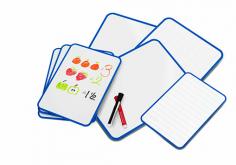 VI Double-Sided Magnetic Whiteboard Tablet

Double-sided, lightweight magnetic whiteboards ideal for agile education. Great for collaborative group and individual focused learning. Add the optional Magnetic Eraser/Marker to make a complete individual student whiteboard solution.

Features
Size: A4 29.7cmW x 21cmH
Size: A3 42cmW x 29.7cmH
Sturdy navy blue moulded frame
Save paper and allow students to practice skill
Use any whiteboard markers, wipes clean easily
Sold individually
