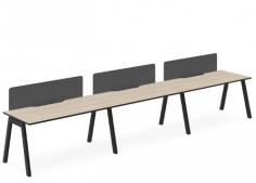 DD Vista Workstation Single Sided For 3 Person With Optic Screen
Features:
Base Finish: White / Black
White Top: Laminex White 200