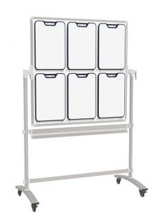 VC Mobile 12 Tablet Whiteboard

The new  ‘Whiteboard Tablet Mobile’ recognises the importance of agile group learning.  Ideas don’t last forever and our Tablet Mobile lets you capture, collaborate .. then create ! Suitable for all aspects of not only education but also corporate work groups, the Tablet Mobile is ready for collaborative learning and the smarter sharing of ideas.

The growing popularity of open and flexible learning and works defined spaces mean that furniture and specific items like whiteboards, need to adapt and change.

Features
Comes with 12 double sided 300 x 450mm whiteboard tablets
1000 x 1000mm double sided whiteboard with tablet hangers
Mobile hold 6 tablets per side
Allows all tablet to be viewed and discussed together
Features a pen tray and locking castor’s
2 year warranty