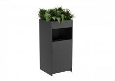 DD Office Trash Bins with Planter

Features:
Internal large bin included
Door for access to Bin
Dimensions (mm): 500D x 500W x 1100H
Plants are not included
50 Colours to choose from, please refer to our colour swatch
Fully assembled or flat pack by request
Made in Australia
5 years manufacturers warranty