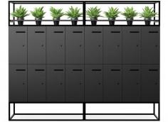 DD Welded Garden Lockers

Features
Black or White Powdercoat Finishes
Render Reflects 2 x 1200W Units
Design and made in Australia
Dimension (mm): 1200W x 500D x 2100H
Warranty: 5 Years; Frame Warranty: 3 years
Manufacture lead time 20-25 Business Days
Available in 50 colours, refer to the colour swatch
Custom size available
Melamine Lockers
Number of Doors: 8
Plants supplied are Faux Dracaena with an Additional Cost of $79 each. Please inquire us.
Flatpack, assembly required