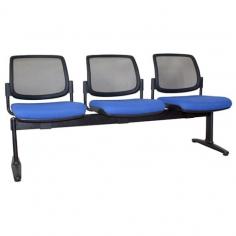 ST Maxi Mesh Back Fabric Upholstered Seat Beam Seating
FEATURES:

 Optional 2, 3 or 4 seater
Optional fully upholstered back or mesh
Plastic under pan
Black metal frame
Adjustable feet
Available in local fabrics
Back mesh available in Jazz mesh
Suitable for indoor use only
4 year warranty
Weight limit for 3 seater is 300kg
