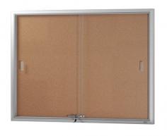 VC Be Noticed Sliding Door Notice Cases with Cork
Features
Supplied with 3mm safety glass with grooved finger slots for easy opening
Self fitting lock and key
Space between background and the glass is 24mm
Mounting kit supplied
Glass doors are pre-inserted into the frame .. ready to install
Simple installation with reverse mounted aluminium battens
Available in Silver or Black Frame
Available in Cork or Grey Pinnable
3 sizes to choose from