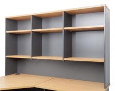 RL Worker Overhead Hutch
Finishes:
Beech
Cherry
Features

25mm Tops, 18mm Sides
Adjustable Shelves
?Space for Monitor
E1 Enviroboard