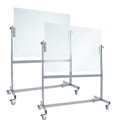 VC Space Mobile Glassboard

Features :
Just like they have in CSI crime show
SIZE  (mm) – 1210 x 855
Warranty – 25 Years
Magnetic Receptive
Dry Wipe Surface
‘Space’ Mobile Glassboard – Clear (Non-Magnetic) or White (Magnetic)
Clear toughened glass—use both sides – Open communication
Satin silver steel frame with locking castors
Use standard markers or fluro paint markers
Super strong magnets can be used to holder plans or paper
Glass net weight: 23.5kg,  frame Net weight: 10kg