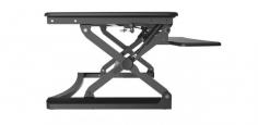 RL Rapid Flux

Features :
Height Adjustable 120-500mm H
Available in Two Sizes and Two Colours
Electric Height Adjustable Solution for Your Existing Desk
25kg Weight Capacity
Riser Speed 22mm per Second
Hidden In Motor Makes for a Clean and Compact Design
Silver Powder-Coated Frame on White Riser, and Black Powder-Coated Frame on Black Riser
Grommet Hole in Worktop for Use with Monitor Arms
Keyboard tray Overall Size – 896mm x 310mm
Top Depth – 415mm
