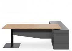 DD Geo Scope Executive Desk

Features
This executive desk offers a modern twist on a great classic line
It is a sophisticated alternative for the executive office
25mm melamine standard floating top edge & optional sharknose edge on one side or both side
25mm structure return on either left or right with feature tile line
Optional Cable outlet on return
Cable Hole to your preferred placement (included)
Variety of storage options available on request
Available in 50, refer to the colour swatch
5 years warranty

Origin: Australia
Manufacture lead time: 20-25 Business Days
