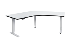 DD Height Adjustable Corner Workstation Curved

Features:
It is one of the strongest and most heavy duty frames
Stand 120 degree workstations.
White Top: White 200
Colour Top: 46 Standard Colours