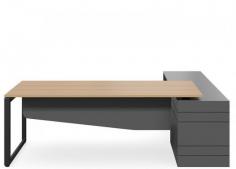 DD Geo Forum Executive Desk

Features
This executive desk offers a modern twist on a great classic line
It is a sophisticated alternative for the executive office
25mm melamine standard floating top edge & optional sharknose edge on one side or both side
25mm structure return on either left or right with feature tile line
Optional Cable outlet on return
Cable Hole to your preferred placement (included)
Variety of storage options available on request
Flack Pack, Assembly is required
Top available in 50 standard colours, refer to the colour swatch
Origin: Australia
Warranty: 5 years
Manufacture lead time 20-25 Business Days