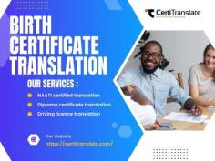 
Legal processes abroad often require birth certificate translation to validate identity and personal details. CertiTranslate provides accurate, certified translations accepted by embassies, universities, and government institutions. Our linguists ensure every document is formatted correctly, preserving official standards. We support clients in accessing international opportunities with dependable and secure document translation services.
Visit: https://certitranslate.com/naati-certified-translation/birth-certificate/
