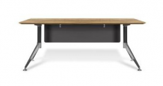 GP Novara Rectangular Desk
Timber veneer top
Shark nose edging
Aluminium feet
Black modesty panel
Can also be used as a small meeting table.
Colour – Zebrano/Black
Size – 1800 x 800 x 750mm