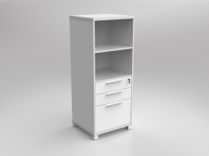 OL Axis Tower Bookcase Storage with 3 loackable drawers
ISO 14001 & ISO 9001 Certified
1250mm high x 506mm wide x 460mm deep
25mm top
Shelves and base
18mm studio white carcase
Flush joined construction
Fits three levels of A4 filing
Set on powdercoated steel feet with levelling glides
10 Years Warranty
Flatpack, assembly required