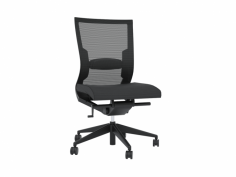 OL Balance Project Chair with Lumbar
Black nylon base and black powdercoated mechanism
Seat slide, no armrests,
Black intelli-mesh backrest
Zip-on seat upholstery and foam
Upholstered in Black Breathe fabric
10 years warranty
Flatpack, assembly required