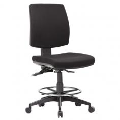 ST Click Drafting Chair
Adjustable seat height
Adjustable back height (ratchet)
Adjustable seat and back angle
Optional adjustable arms,  Optional drafting kit
Available in high and low back
Moulded seat and back foam,  Square seat
3 lever ergonomic mechanism
660mm black nylon base
AFRDI tested to level 6
Minor assembly required
Suitable for indoor use only
 7 year warranty and Weight limit is 130kg