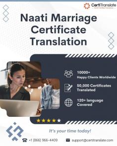 CertiTranslate offers dependable NAATI marriage certificate translation services that meet strict immigration and visa rules. We deliver clean, easy-to-read translations accepted by Australian authorities. Our process is smooth, fast, and handled with care, helping couples complete important legal steps without confusion while ensuring every document meets official standards.
Visit: https://certitranslate.com/naati-translators/documents/marriage-certificate/
