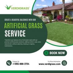 Turn your balcony into a cozy green retreat with premium artificial grass from Verdigrass! Our stylish and soft synthetic turf instantly elevates outdoor spaces, adding comfort and vibrant greenery without maintenance, watering, or mowing. Perfect for apartments, condos, and rooftop terraces, it creates a lush, inviting atmosphere that’s easy to install and even easier to enjoy. Upgrade your balcony with beautiful, low-maintenance artificial grass and make outdoor living more relaxing and enjoyable!