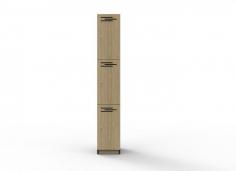 RL 3 Door Melamine Locker
Finished In Laminate, Featuring Black Edging
E0 Rated MR Melamine Carcass
Width – 305mm, Depth – 455mm, Height – 1850mm
No. of Compartments – 3
Key Locking
Includes 2 x Keys Per Lock
Adjustable Levelling Feet
Soft Close Hinges
E0 Rated MDF Doors With Clear Sealant On Vent Cutouts
Available in Natural Oak or Natural White