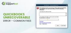 QuickBooks Unrecoverable Error happens when the application faces severe problems that cause it to close without warning. This issue frequently arises when accessing, storing, or printing documents. Usually, this error is linked to corrupted data, conflicts with other software, or problems with the system, necessitating a troubleshooting process to achieve optimal functionality.