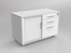 OL Mobile Caddy Pedestal with Lockable 3 Drawers and One Tambour Door
966mm wide x 640mm high x 460mm deep
Axis Caddy mobile bookcase unit
With 1 x Tambour insert
1 x BBF drawer insert
18mm top, shelves, base and carcase
Flush joined construction
Set on 5 x heavy duty castors
Left or RH configuration
10 Year Warranty