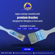 Get smooth, even finishes on your fibreglass and resin projects with our premium application brushes.
Designed for reliable coating and controlled application, these brushes are ideal for fibreglass work, resin layers, and detailed finishing. Built for durability and consistent performance across projects of all sizes.
✔ Suitable for fibreglass & resin work
✔ Easy to use and handle
✔ Available in 1”, 2”, 3” & 4” sizes