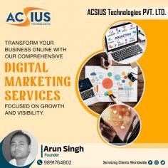 ACSIUS is a trusted name offering result-driven Digital Marketing Services India for businesses looking to grow online. With a focus on innovation and performance, ACSIUS provides a full range of services including SEO, PPC, social media marketing, content marketing, and web development. Their expert team uses data-driven strategies to enhance brand visibility, generate quality leads, and boost ROI. Whether you are a startup or an established enterprise, ACSIUS delivers customized digital solutions to help you achieve sustainable growth in a competitive online landscape.